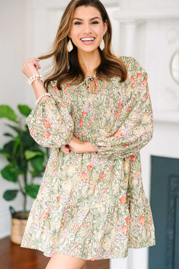 All For Love Olive Green Floral Dress Shop the Mint All For Love Olive Green Floral Dress Shop the Mint