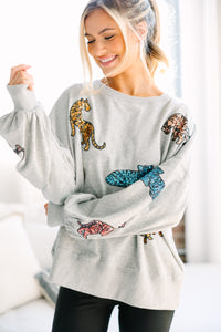 sequin pullover, tiger pullover, casual pullovers