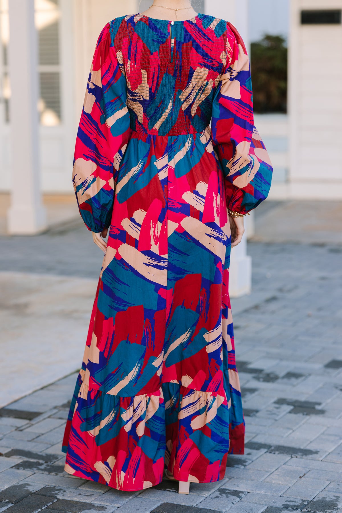 tropical long sleeve dress Dreaming Of The Day Red Maxi – Shop the Mint Thoub Lithuania Dyeing ZW COLLECTION CUT-OUT DRESS waist:56