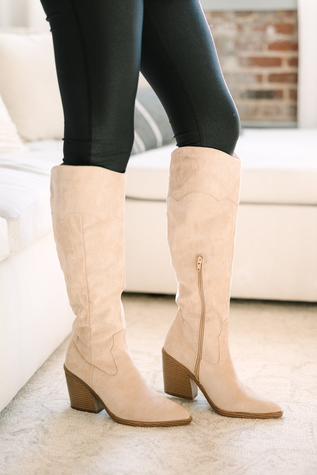 dark beige boots
