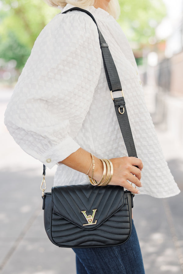 Listen To Your Heart Black Crossbody Purse – Shop the Mint