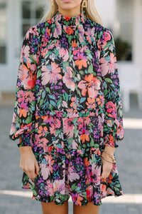 cute floral dresses, black floral dresses, cute boutique dresses