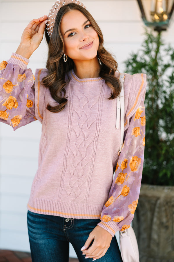 Floral shop sleeve sweater