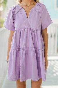 It Could Be You Lavender Purple Babydoll Dress