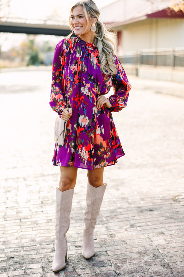 abstract dresses long sleeve ASOS DESIGN long sleeve off shoulder mini dress with tie detail in abstract print