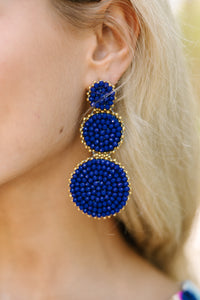 Be The One Royal Blue Beaded Earrings