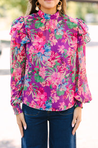 floral blouses for women, bold floral blouses, ruffled blouses