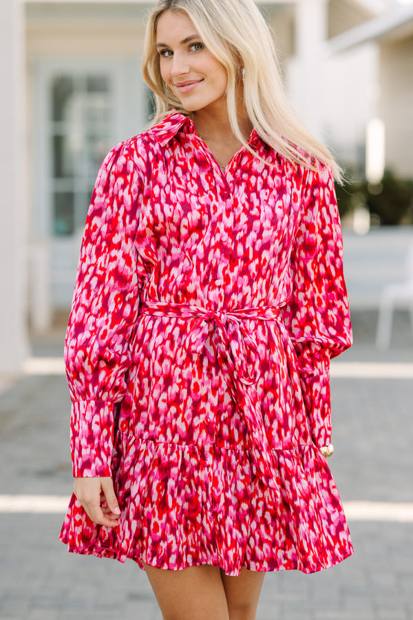abstract pink dress PrettyLittleThing Women's Abstract Floral Print Satin Extreme Cowl Maxi Dress in Pink