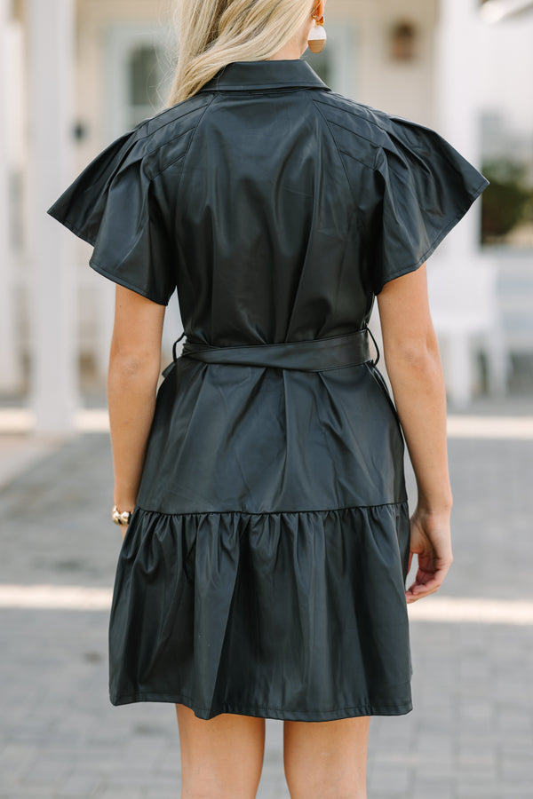 Look Of Love Black Faux Leather Dress Shop the Mint Look Of Love Black Faux Leather Dress Shop the Mint