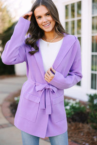 Set Out On Your Own Lavender Purple Cardigan – Shop the Mint