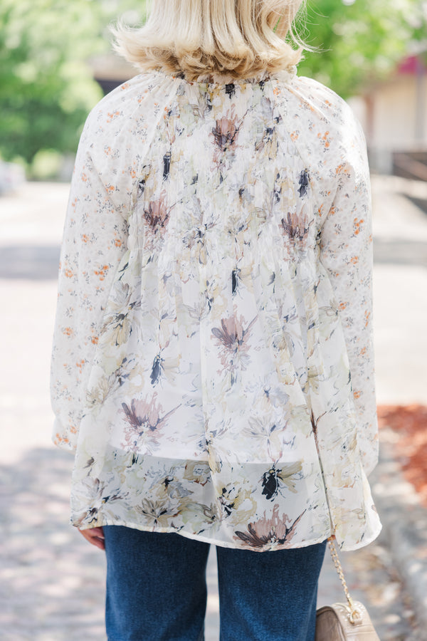 See This Day Yellow Floral Blouse