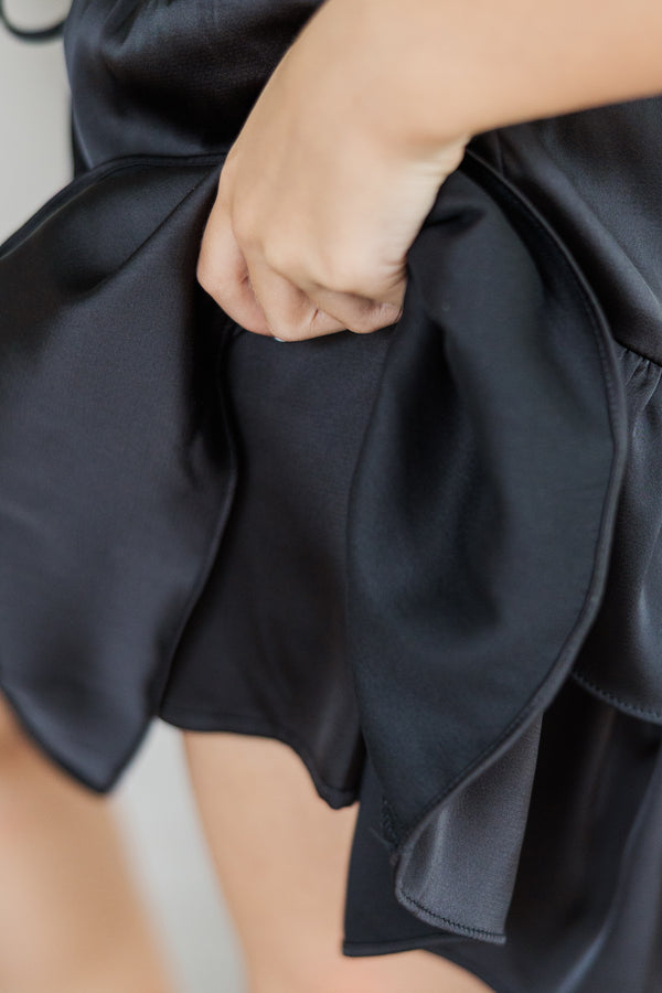 Girls: Take The Leap Black Ruffled Skort