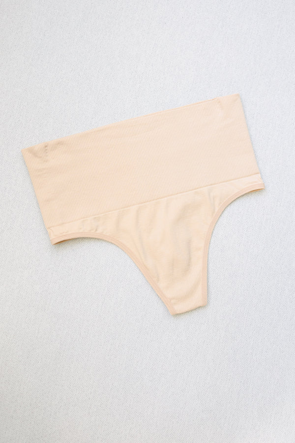 Nude High Waist Tummy Control Thong – Shop the Mint