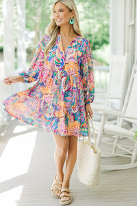 bright dresses, bold dresses, babydoll dress, long sleeve dresses