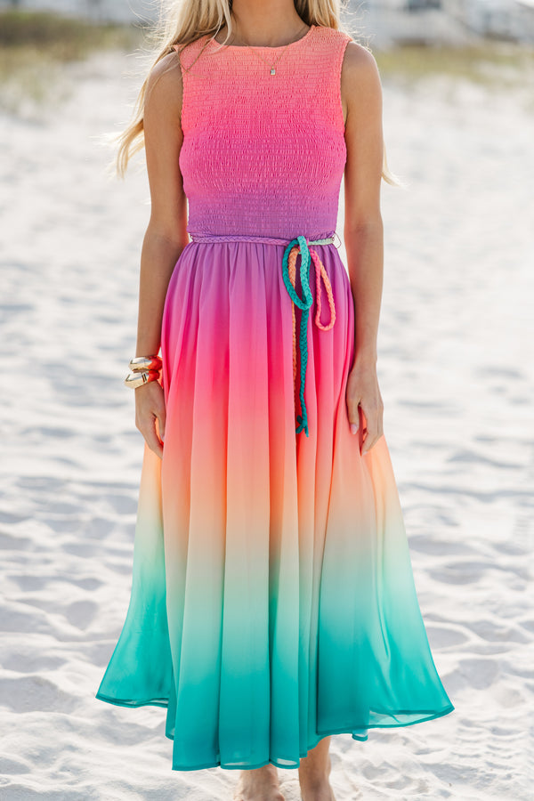 ombre prints, vibrant maxi dresses, flowy maxi dresses, cute maxi dresses for women