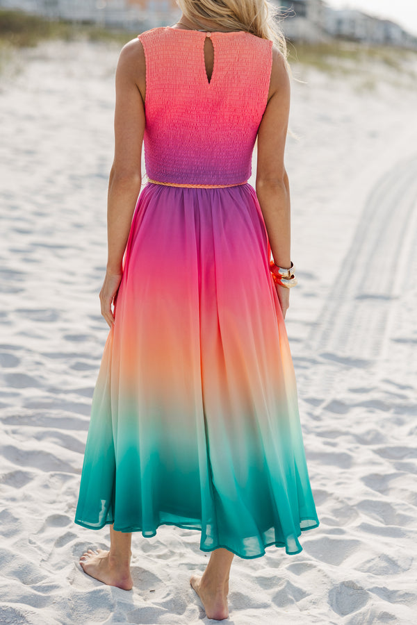 ombre prints, vibrant maxi dresses, flowy maxi dresses, cute maxi dresses for women