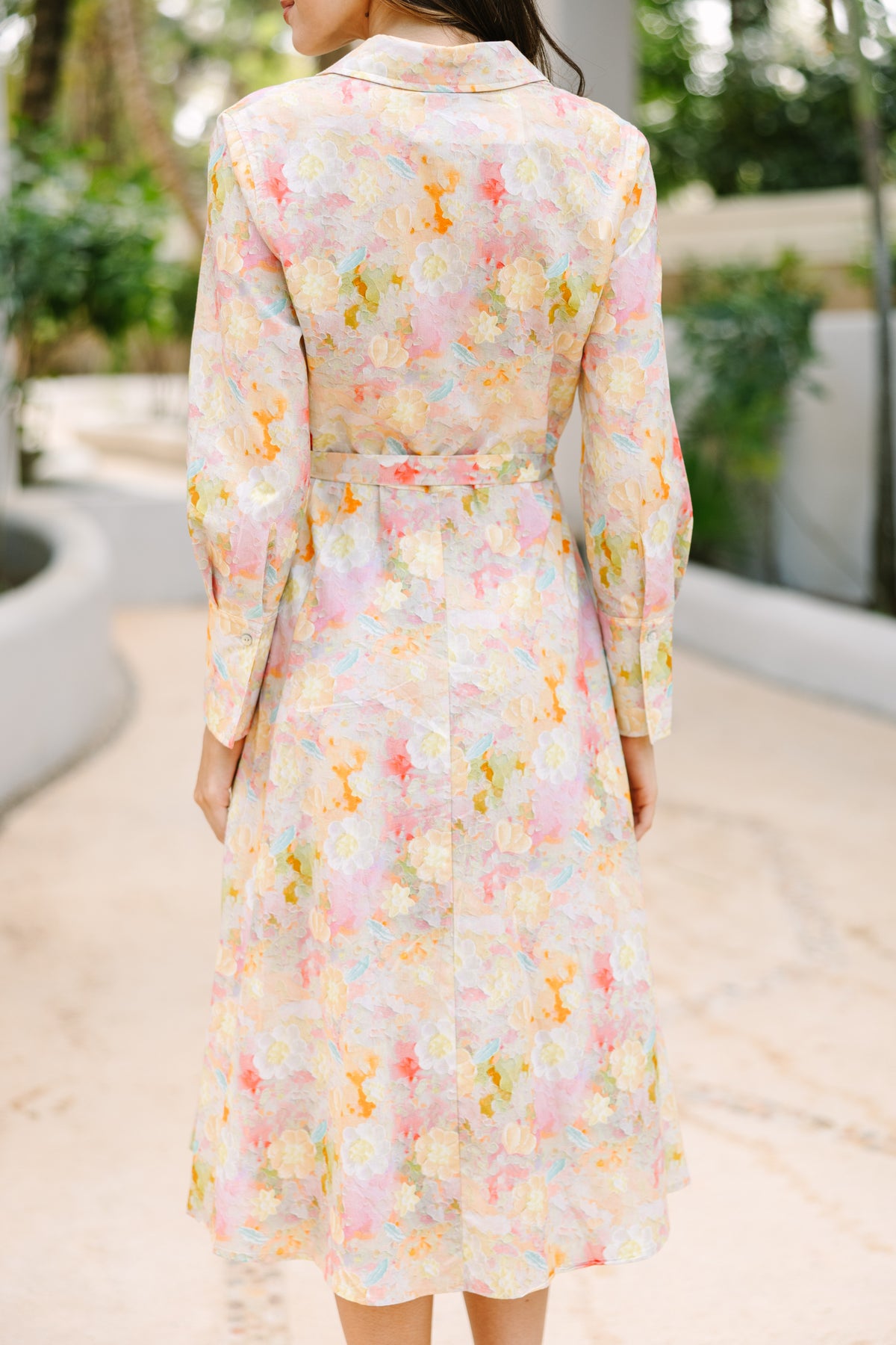 Pure Happiness Pink Abstract Midi Dress – Shop the Mint
