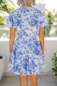 See You There Blue Floral Dress