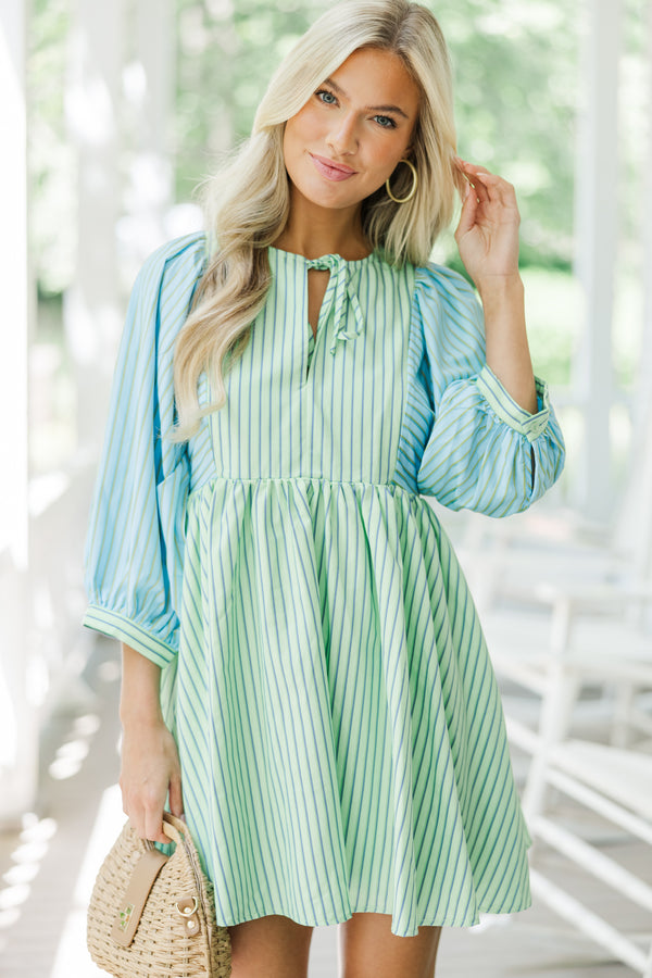 So Effortless Green Striped Dress – Shop the Mint