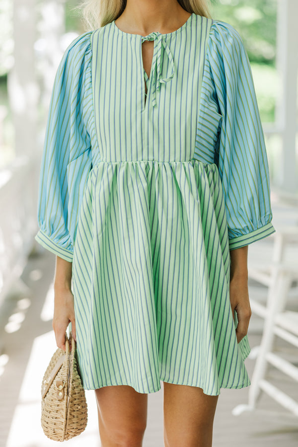 So Effortless Green Striped Dress – Shop the Mint