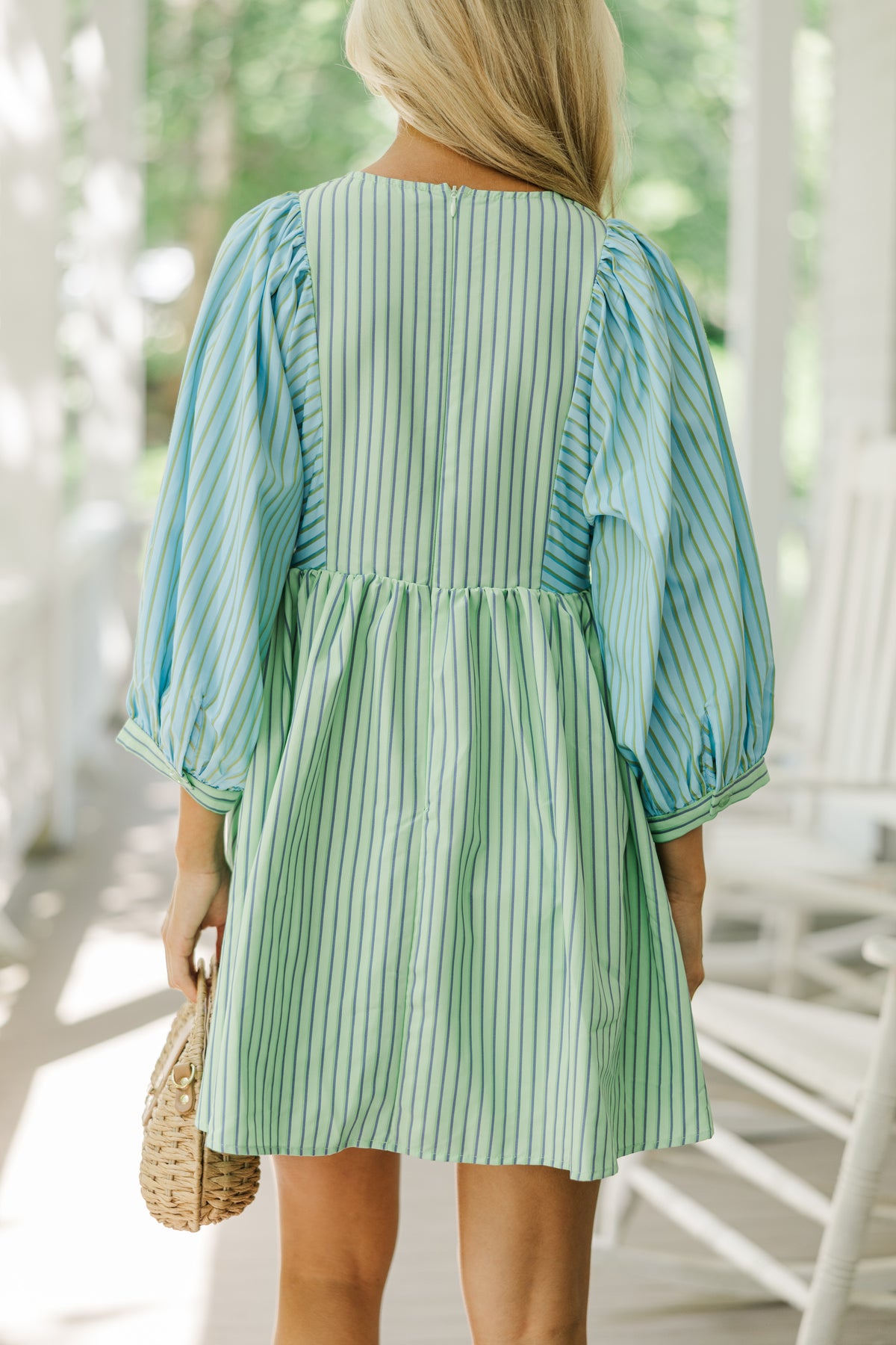 So Effortless Green Striped Dress – Shop the Mint