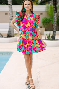 All About The Drama Multi Colored Abstract Dress