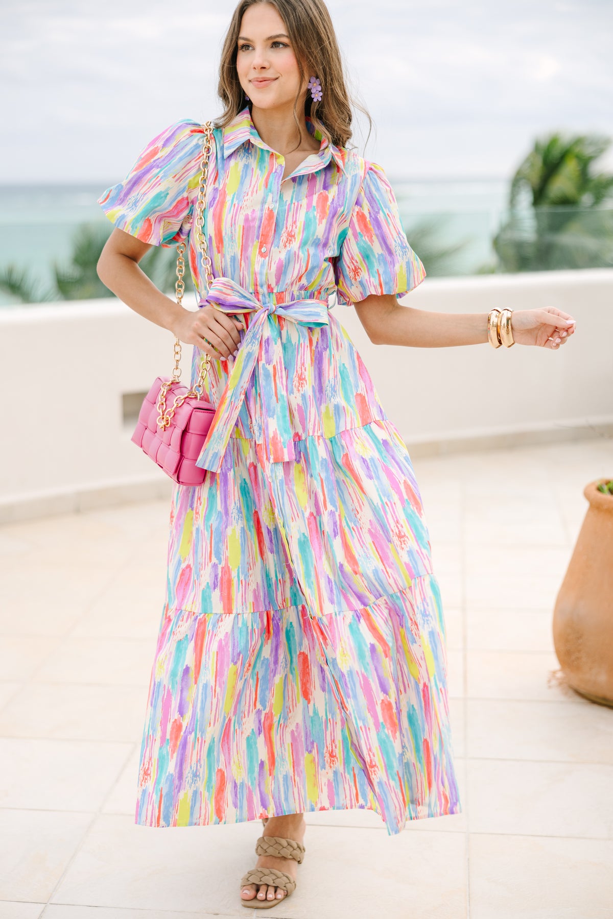 It's Your Choice Pink Abstract Maxi Dress – Shop the Mint