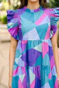 abstract midi dress, colorful midi dresses, conservative midi dresses