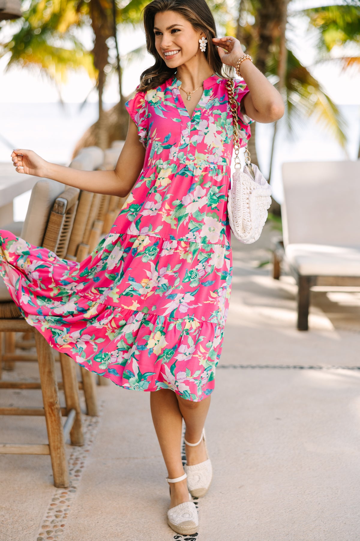 Tell You Something Ribbed Dress In Pink main image 1