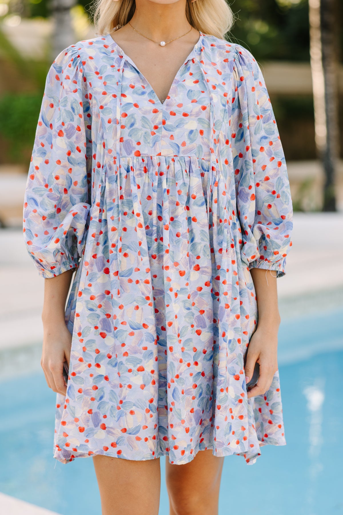 Tell It All Light Blue Floral Babydoll Dress – Shop the Mint