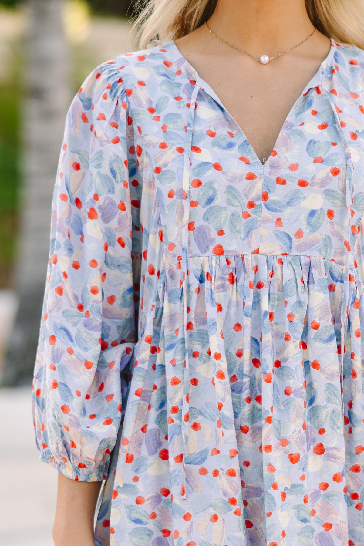 Tell It All Light Blue Floral Babydoll Dress – Shop the Mint