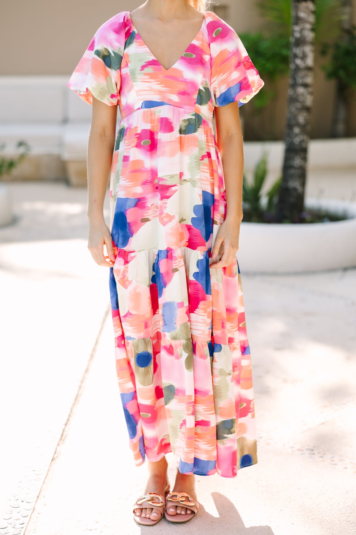 Lead The Way Pink Abstract Maxi Dress – Shop the Mint
