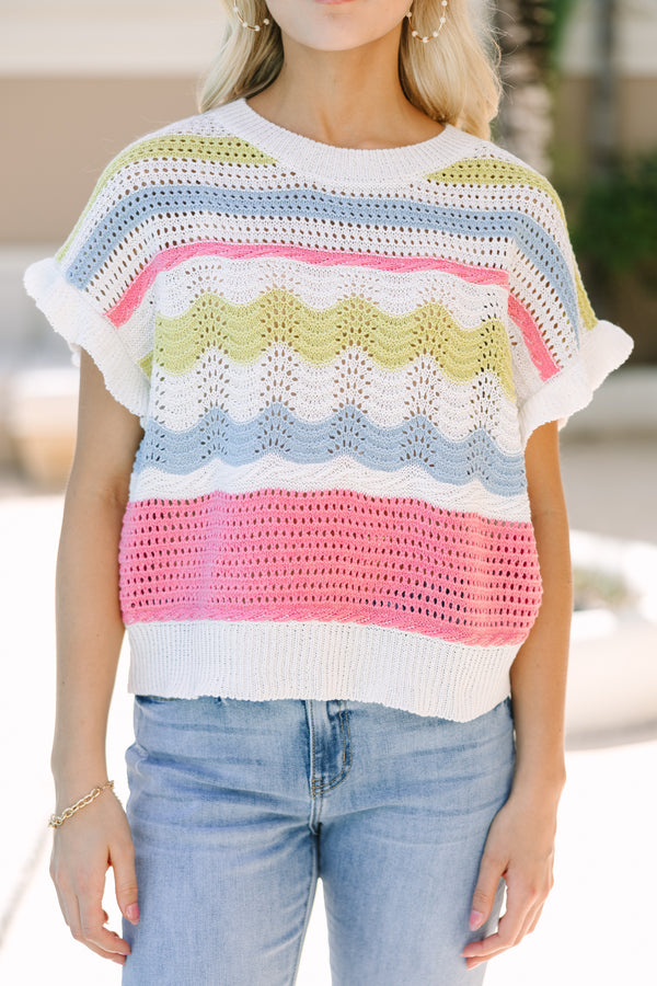 Just For Fun Pink Striped Sweater – Shop the Mint