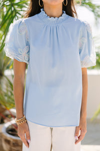 Stay Connected Light Blue Blouse