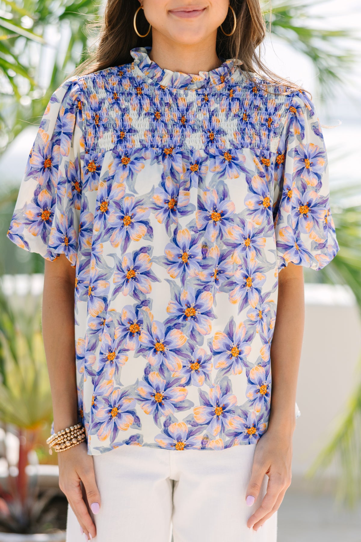 Lotus Flowy Blouse - Lavender main image 0