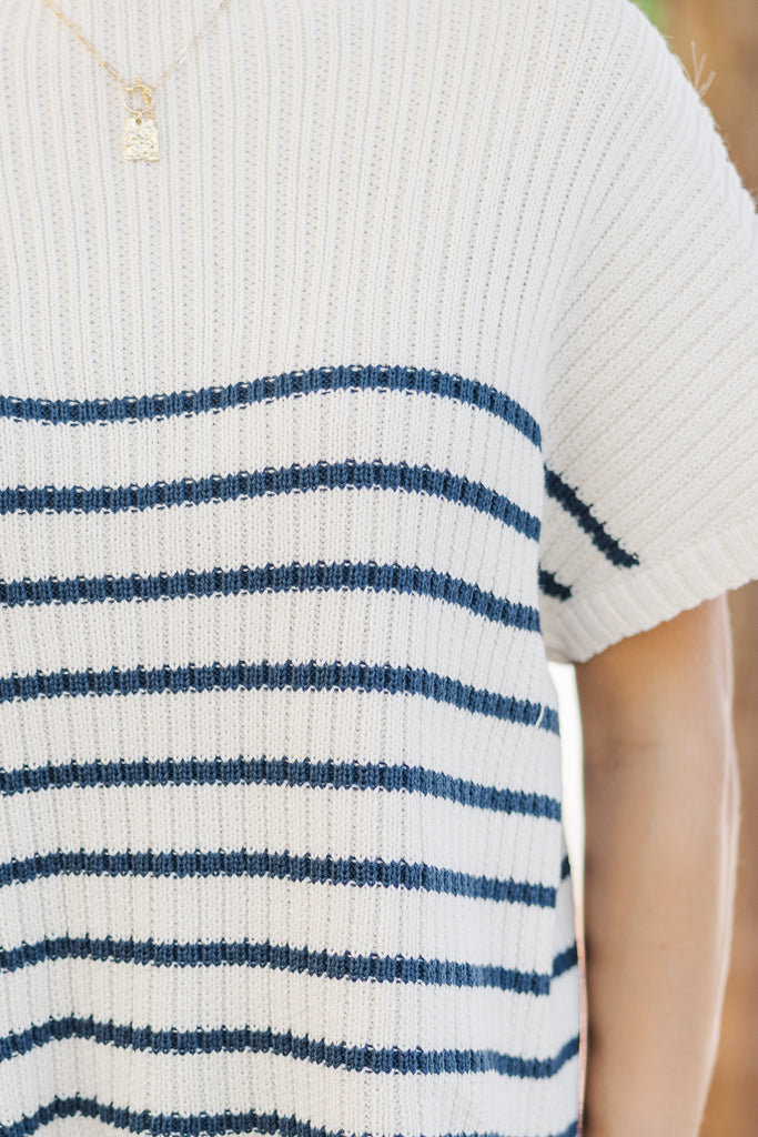 thought you'd notice striped sweater | navy