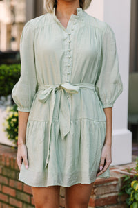 Up To The Task Sage Green Dress