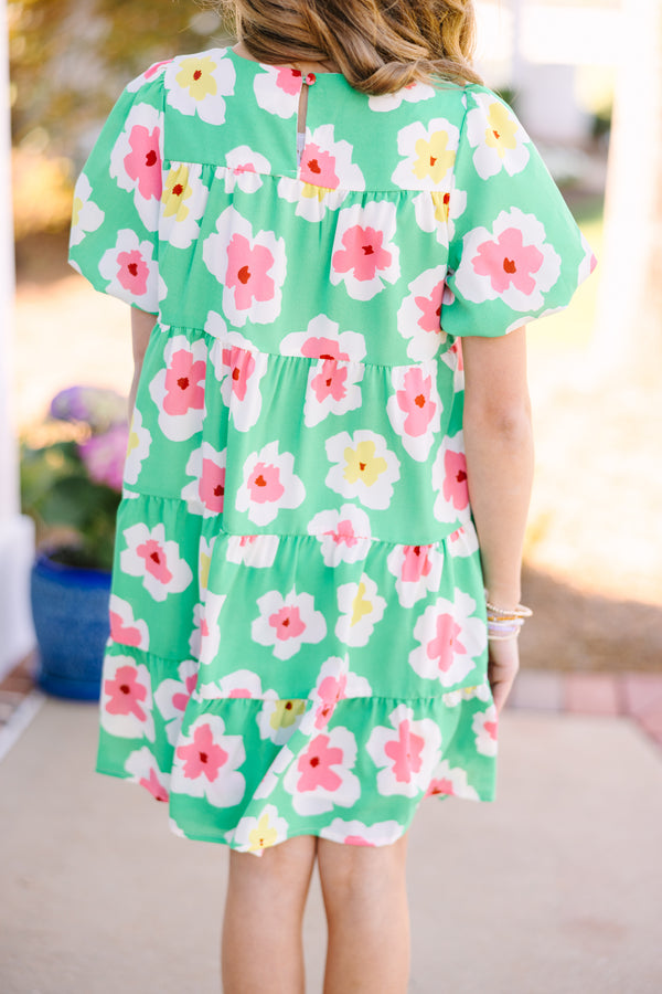 Girls: Start The Day Green Floral Dress Shop the Mint Girls: Start The Day Green Floral Dress Shop the Mint