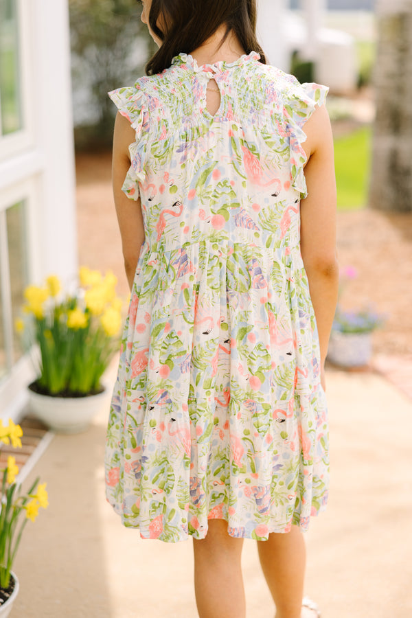 pink flamingo dress Girls: Out In The Sun Pink Flamingo Dress – Shop the Mint