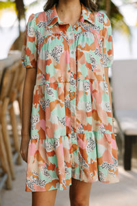 It's Your Day Mint Green Abstract Dress