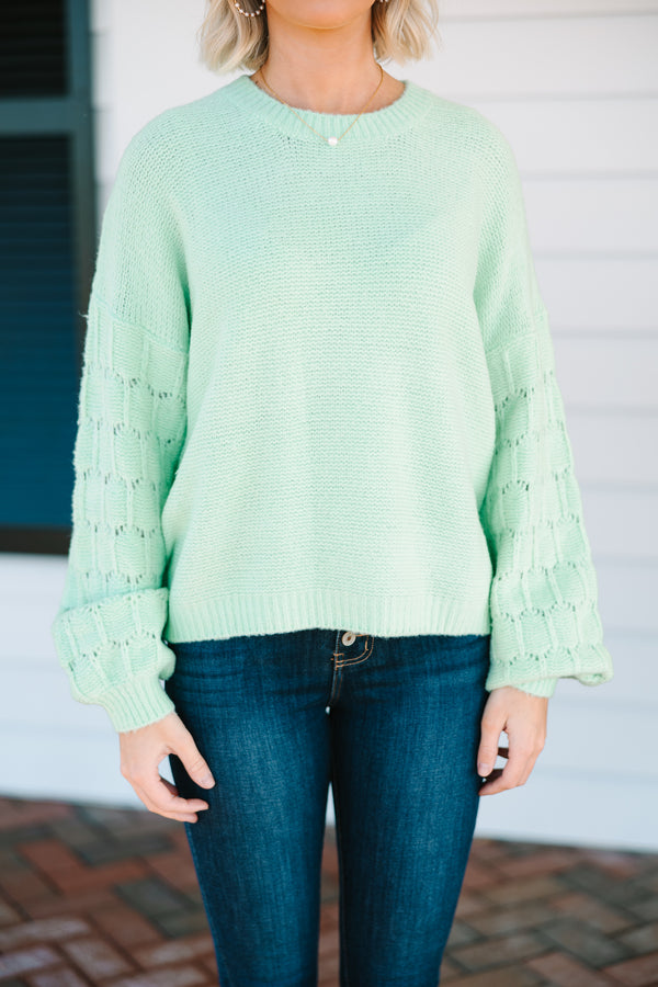 Feeling Close To You Mint Sweater