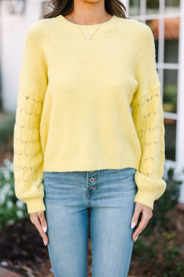 Feeling Close To You Yellow Sweater