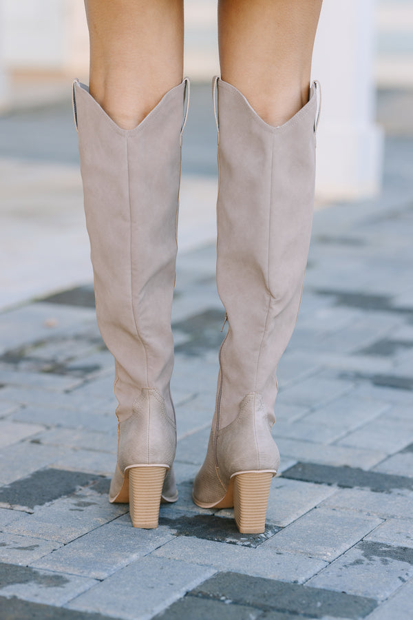 TAUPE CLIFTON WESTERN BOOT