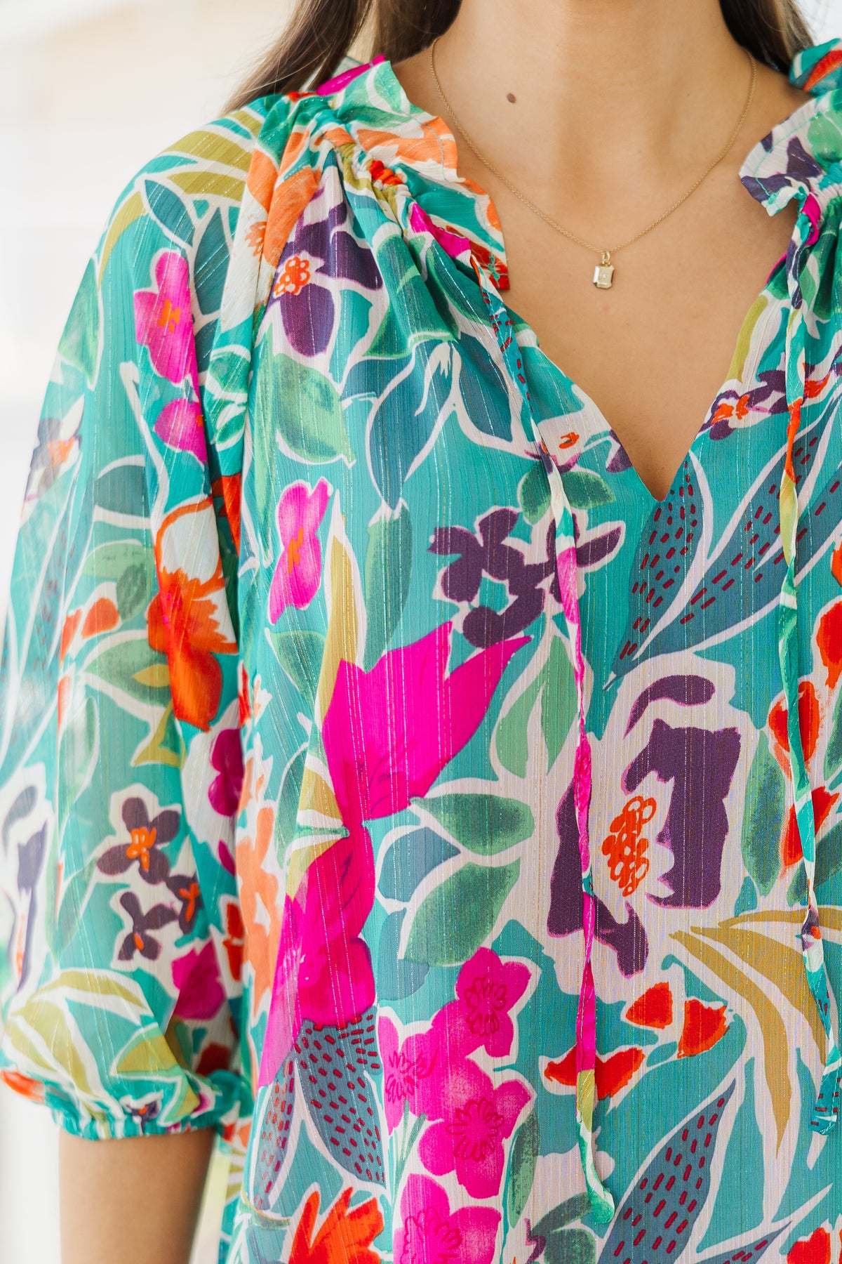 Boldly You Teal Green Floral Blouse – Shop the Mint