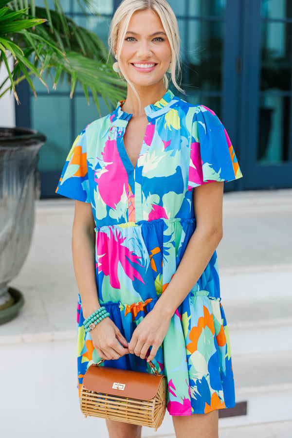 Happy Days Blue Floral Babydoll Dress Shop the Mint Happy Days Blue Floral Babydoll Dress Shop the Mint