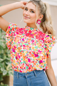 bright blouses, bright floral blouses, bright and bold blouses, spring blouses