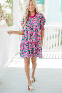 Help You Out Pink Floral Dress