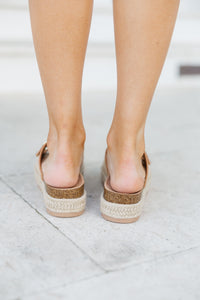 Spring Fling Natural Espadrille Platform Sandals