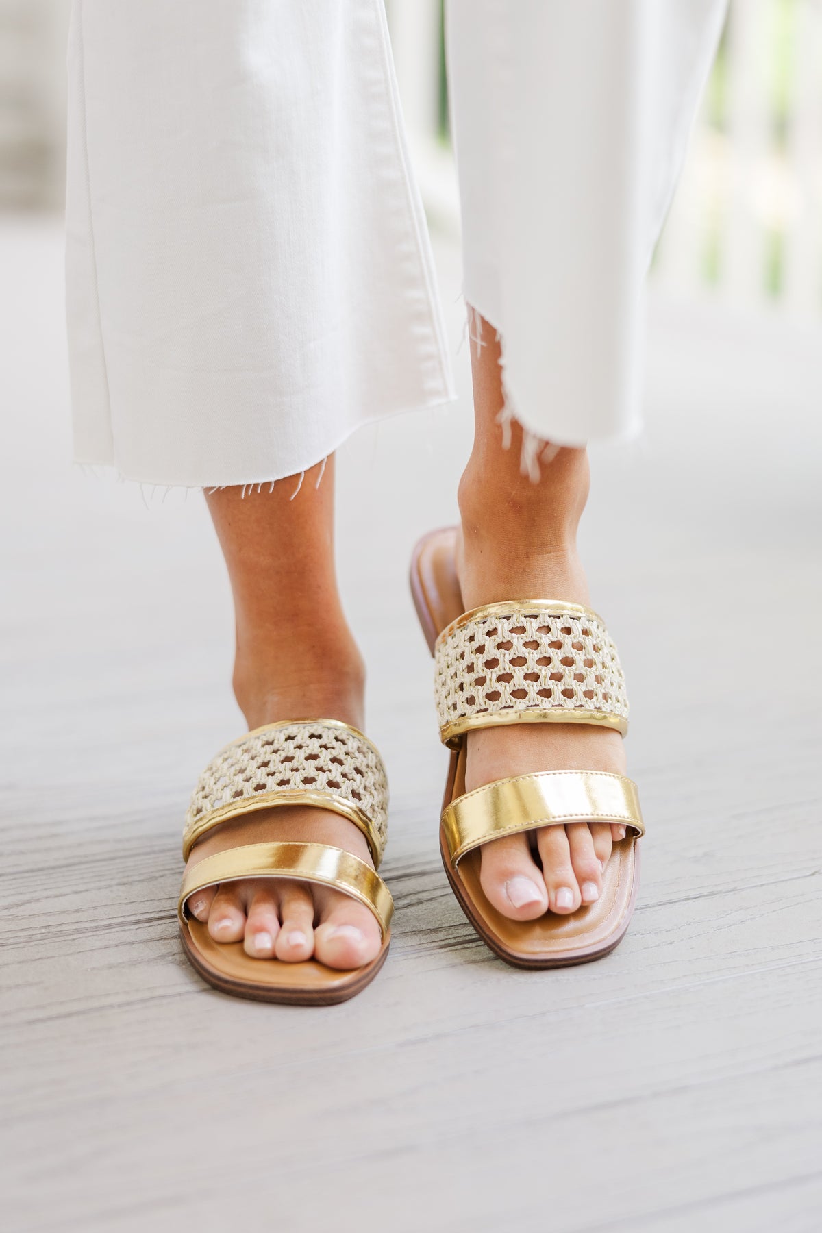 Cabana Ready Gold Sandals – Shop the Mint