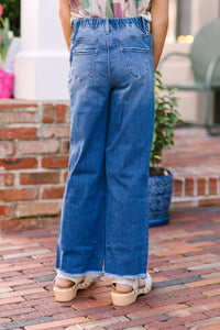 Girls: All For You Medium Wash Wide Leg Jeans